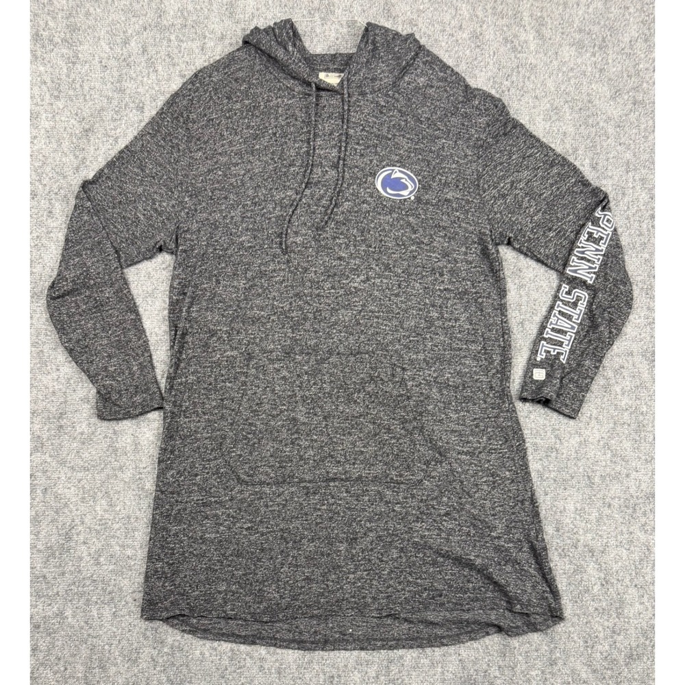 Tailgate Penn State Nittany Lions Hoodie Dress Grey Heathered Large